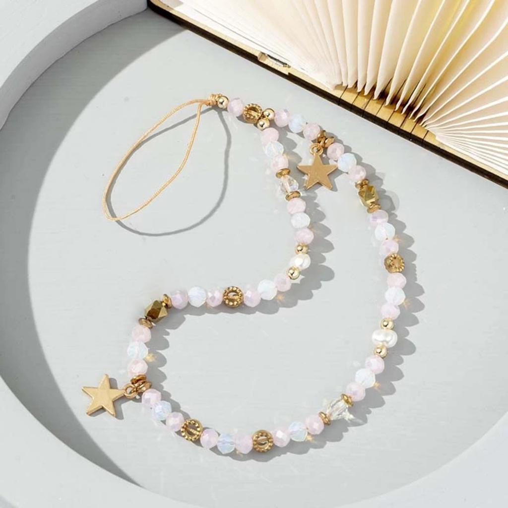 Multicolor Mobile Phone Chains Telephone Jewelry Beaded Strap Beaded Lanyard Hanging Cords Perfect Gift for Women Girls