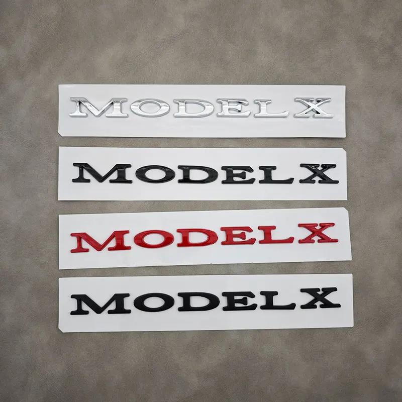 3D ABS Black Model 3 Letters Logo Car Rear Trunk Badge Sticker For Tesla Model X S 3 Y Auto Decal Accessories