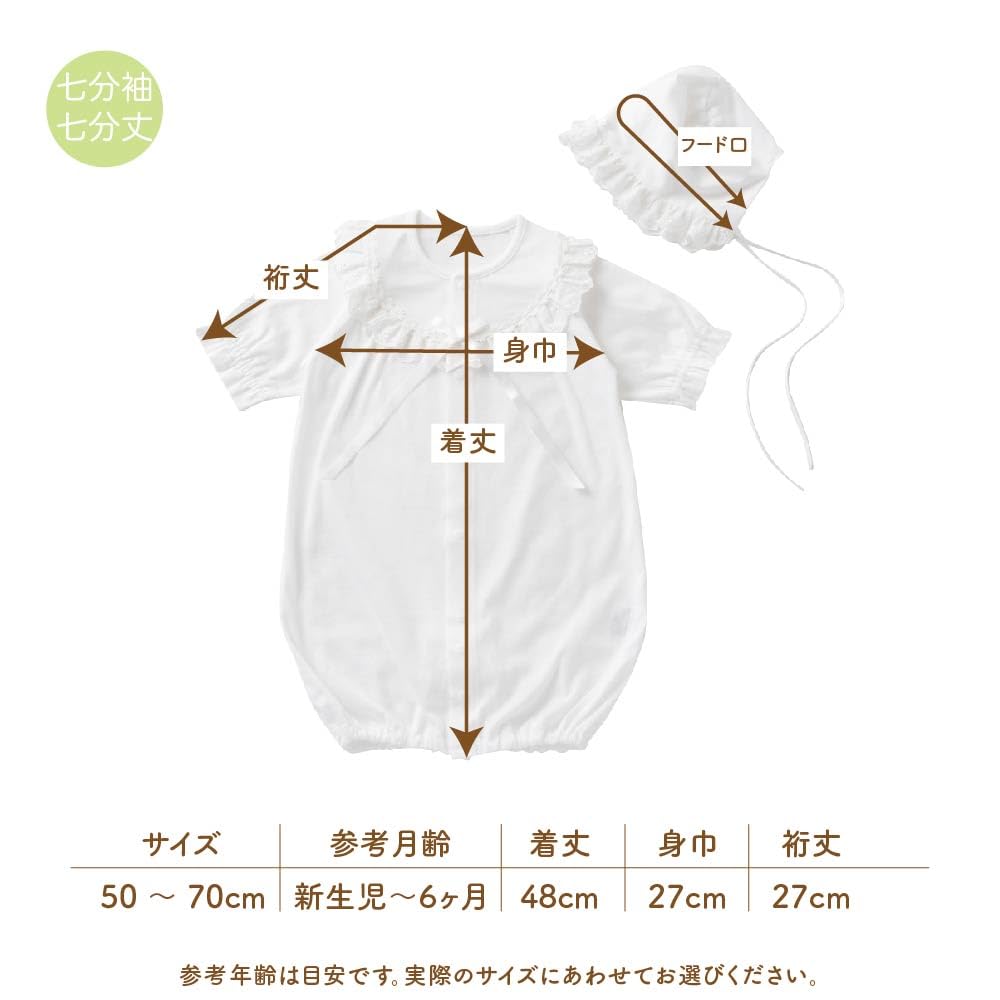Кремовое платье для церемонии из хлопкового кружева и для новорожденных и сделано в размерах Изделие 63564SOW 3 предмета (Двусторонний Все, Шапка, Афганец) Младенцы.