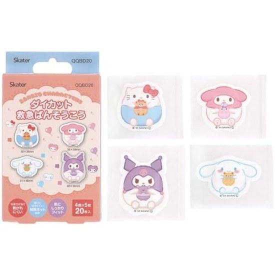 Skater die-cut band-aids character cute first aid bandages children 20 pieces Sanrio characters boys girls QQBD20-A