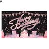 Баннер на день рождения, прозрачная печать, блестящий полиэстер, фон для вечеринки в честь Дня Рождения, тканевый домашний декор для фестиваля