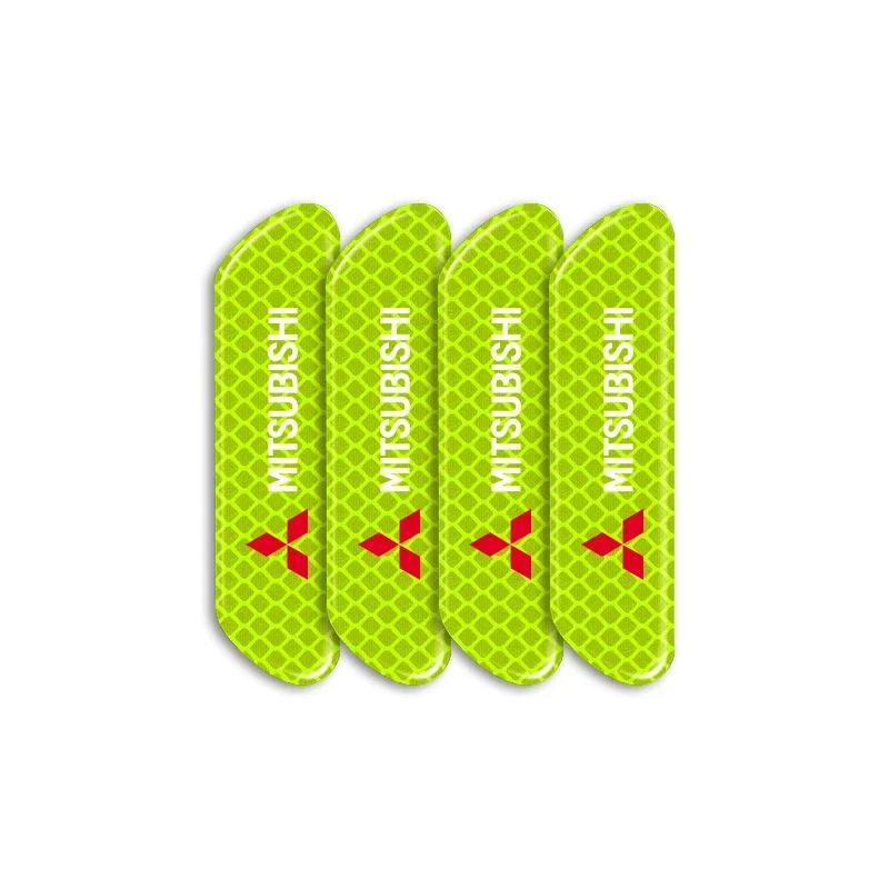 4pcs Car Door Reflective Strips security Warning Stickers For Mitsubishi Outlander Lancer 10 9 ASX RALLIART Eclipse L200 Pajero