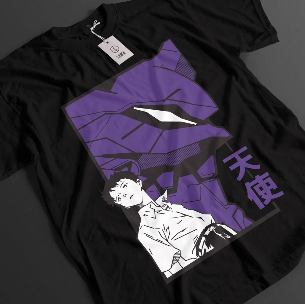 Футболка Neon Genesis Evangelion Шинжи Футболка Ева Единица Топ Мисато Аска Аниме Футболка