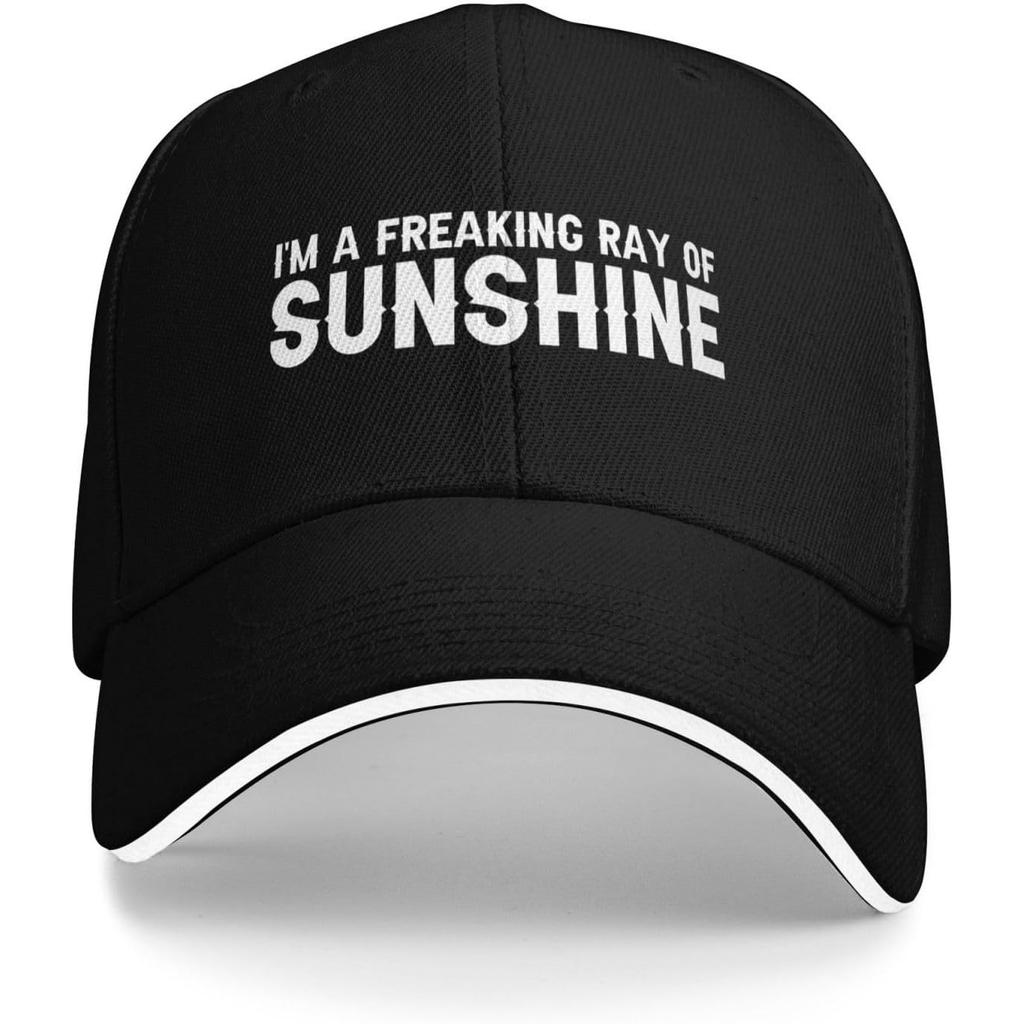 Im A Freaking Ray of Sunshine Baseball Cap Polyester Casual Adult Adjustable Sun Protection Hat