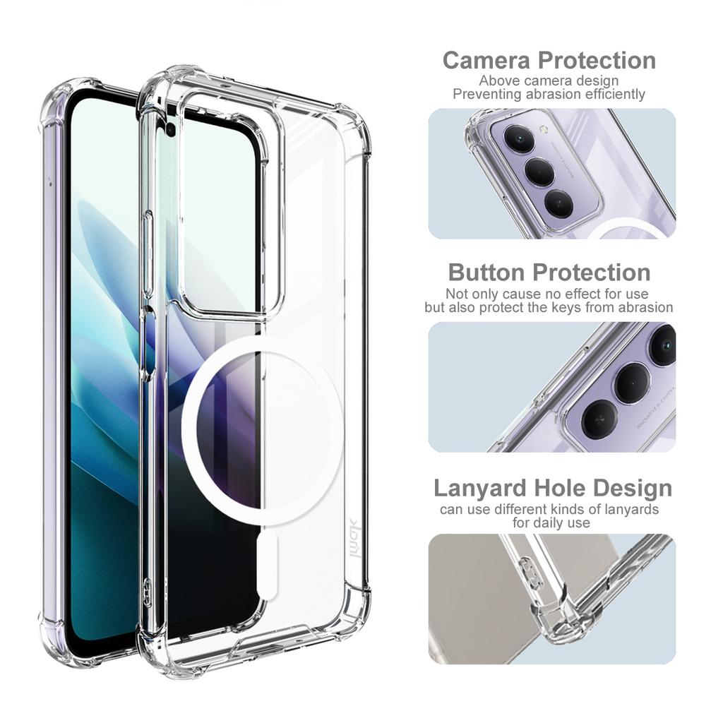 For Redmi 15 4G 5G Phone Case IMAK Shock-resistant Soft Space Magnetic Case