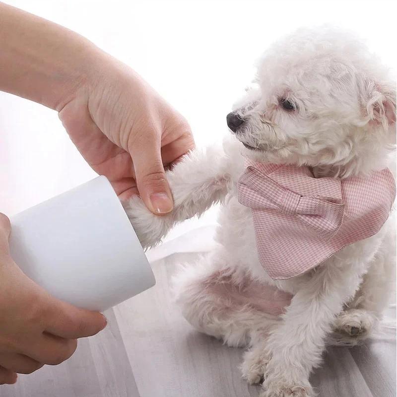 Automatic Pet Foot Wash Cup Soft Silicone Foot Wash Cup Cat Foot Cleaning Bucket Dog Paw Cleaning Cup Manual Quick Feet Wash