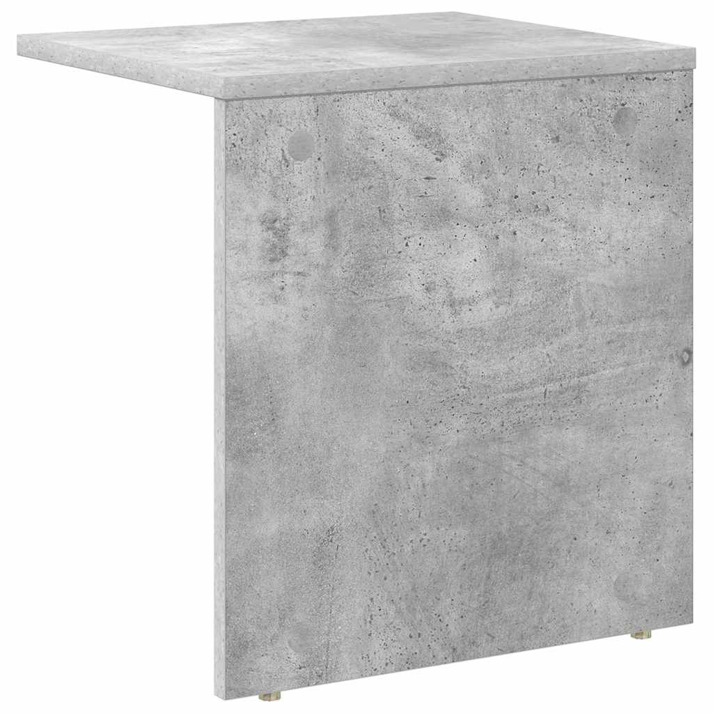 Side Table Concrete Grey 37 x 32 x 40 cm Wood Based Material