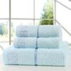 3-Pieces Silid Color Luxury Cotton Towel Set Face Towel Bath Towels