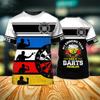 Disc Darts Sports T-shirt Men's Clothing Round Neck Short Sleeves T Shirts 3D Printed Cool Graphics Outdoor Casual Fashion Tees