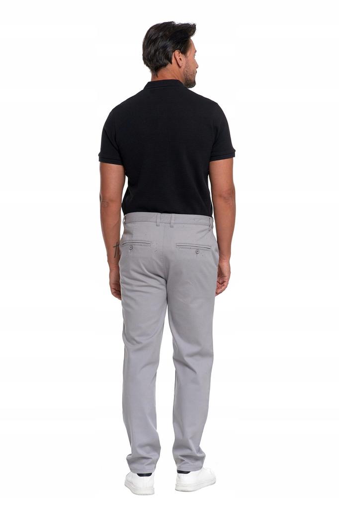 Men's Cotton Trousers Classic Chinos Pockets Elegant MORAJ 33 GREY