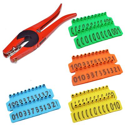 1-100 ушные бирки для крупного рогатого скота, маркер для крупного рогатого скота, аппликатор для идентификации животных, ушные бирки для овец, телят, коров, щипцы для ушных бирок