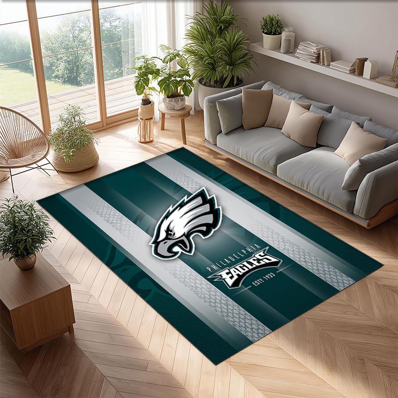 Кристально-бархатный ковер Philadelphia Eagles Мягкий Анти?Нескользящий коврик для пола, удобный ковер для декора гостиной, спальни в доме