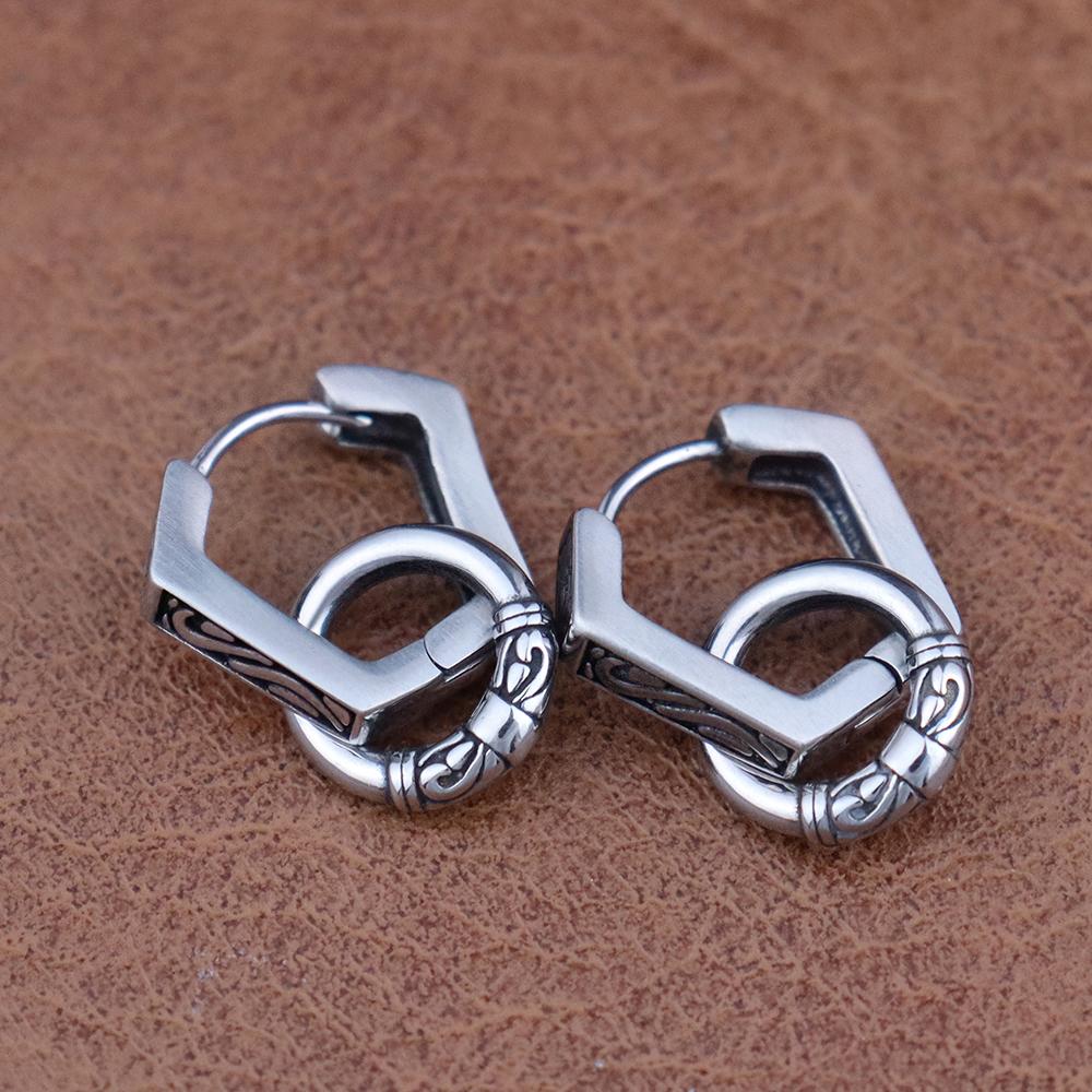 Серьги-подвески в скандинавском стиле из нержавеющей стали, нордические украшения, регулируемые, панк, унисекс, подарок для мужчин и женщин