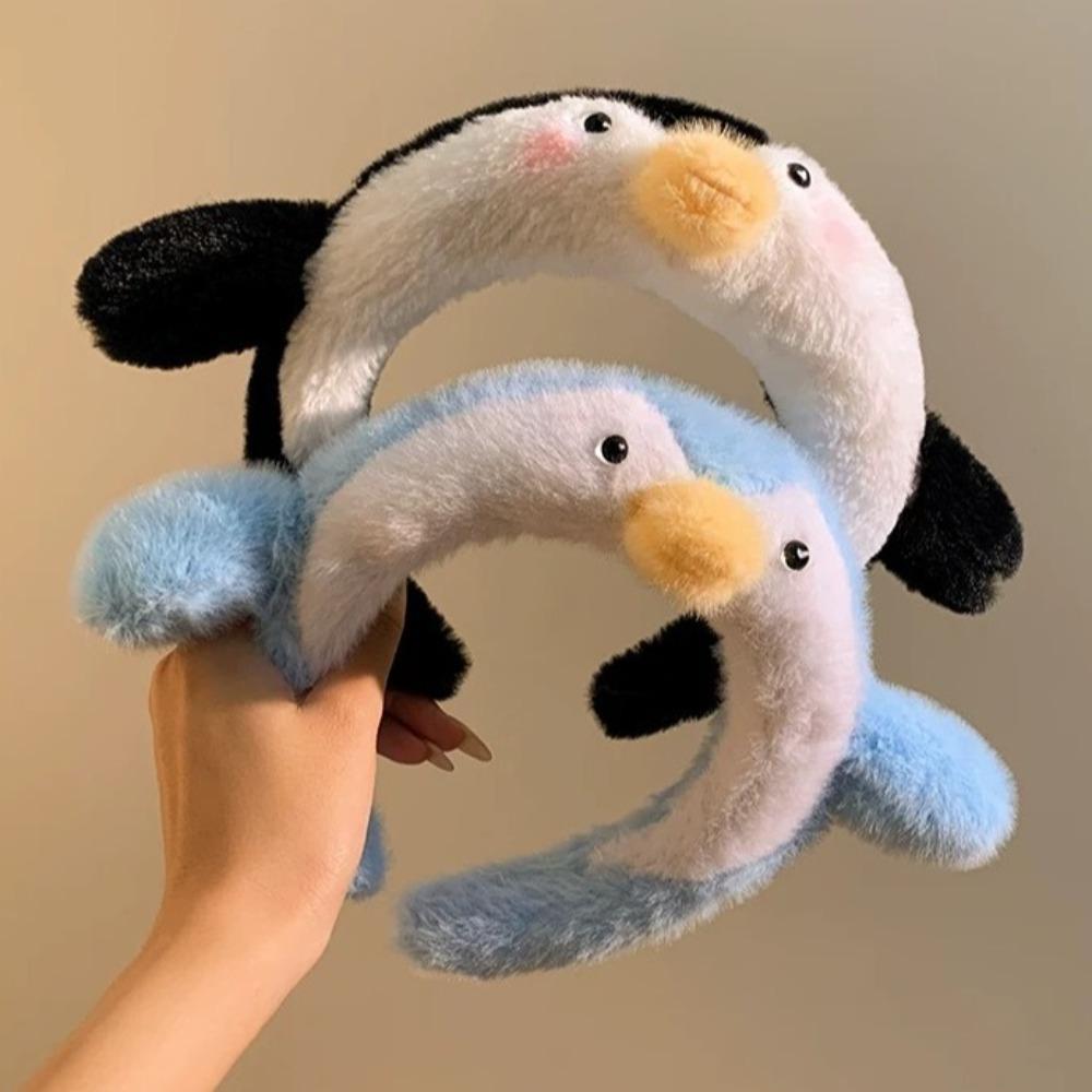 Plush Doll Plush Hairband Non-slip Penguin Hair Hoop Fashion Cartoon Headband  Women
