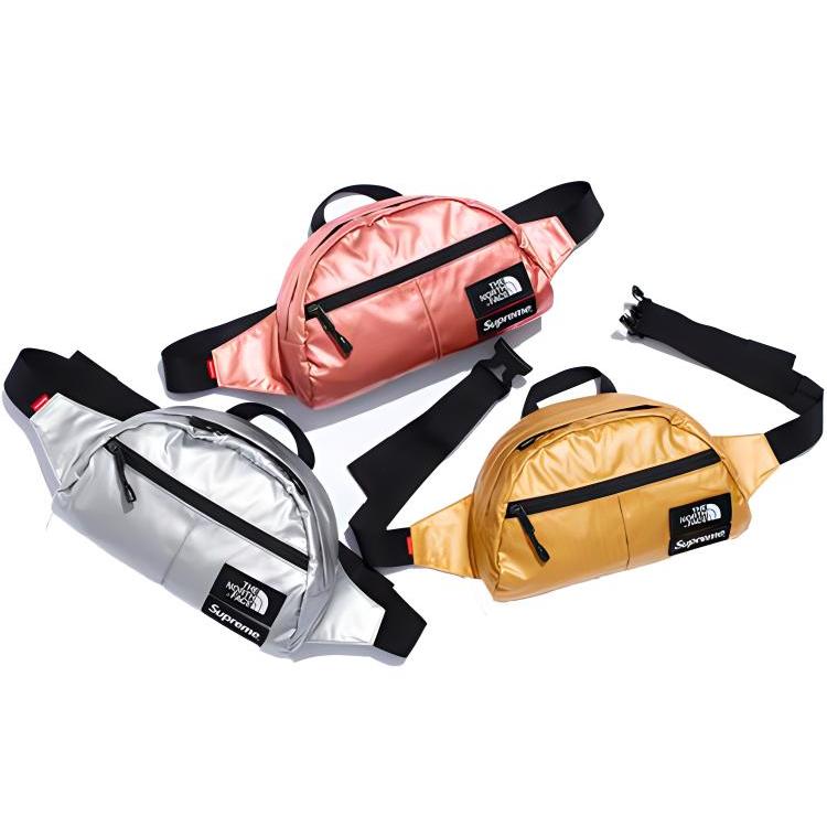 Supreme The North FaceMetallic Collaboration Fabric Sling Bag, Crossbody Bag, Fanny Pack Unisex Multicolor SUP-SS18-380