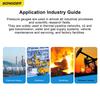 Stainless Steel Oil Filled Pressure Gauge 0-1000 Bar 15000 PSI Axial Mount Vibration Resistant Hydraulic