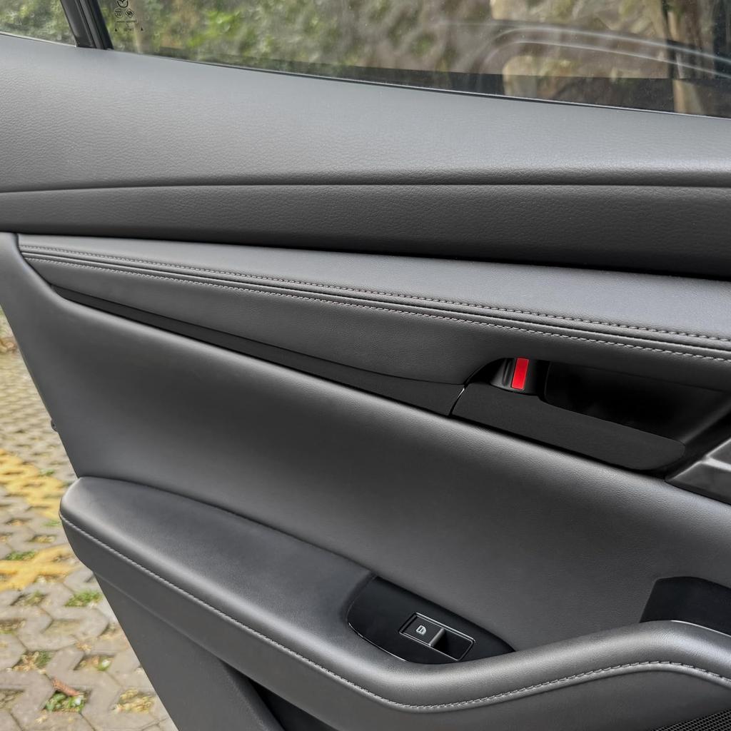FDAIUN Car Door Handle Decorative Stickers for Mazda 3 BP Series Suede Soft Custom Interior Interior Tape Set Alcantara (2019-2025), Material, Touch,