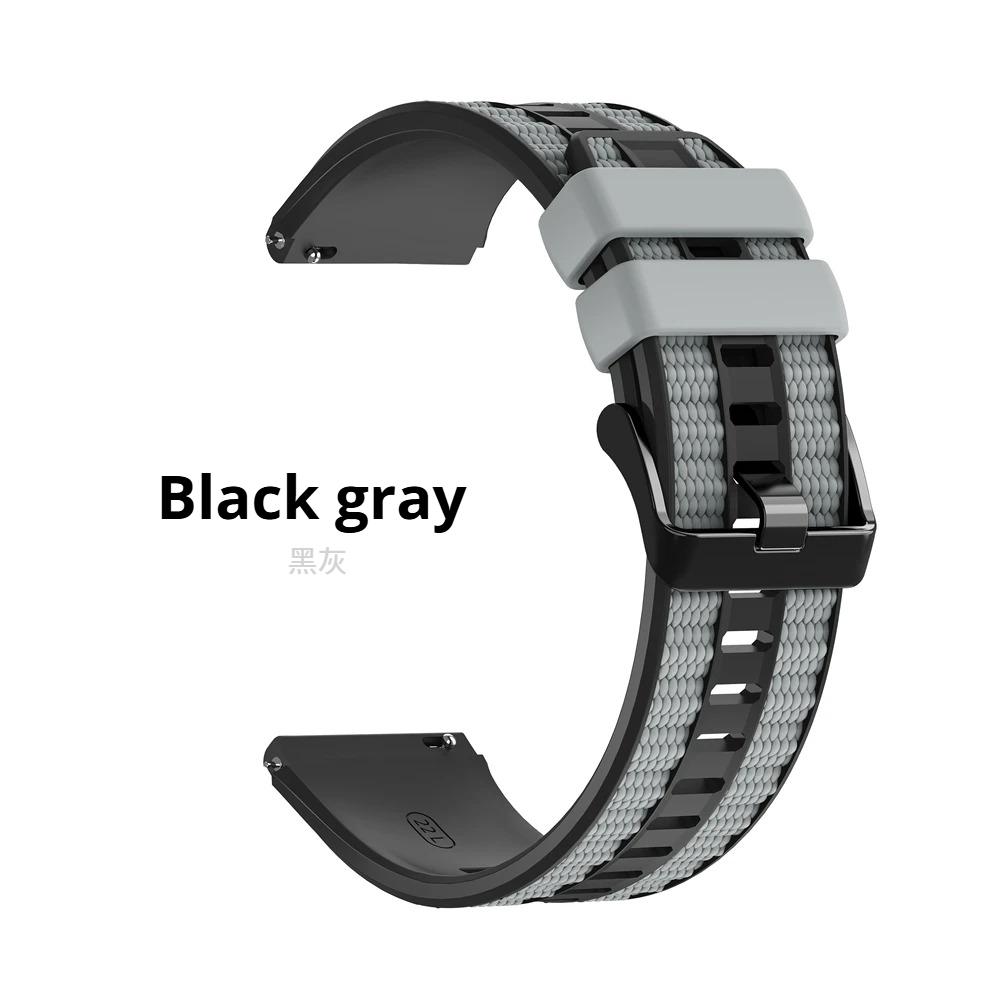 1:1 Original Silicone Strap For Huawei Watch Ultimate 2 Band For GT6 GT5 GT4 GT3 Pro 46mm Two Tones Bracelet 22mm Watchbands