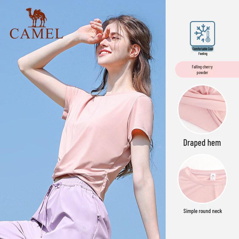 Camel Женская футболка с круглым вырезом и коротким рукавом