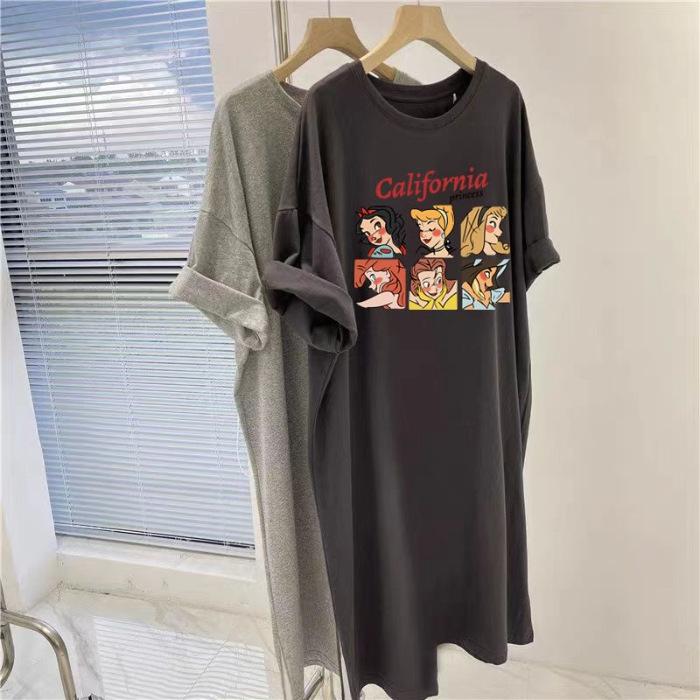 Short Womens Sleeve Size Plus Long Tshirt Dresses Summer Long Dress