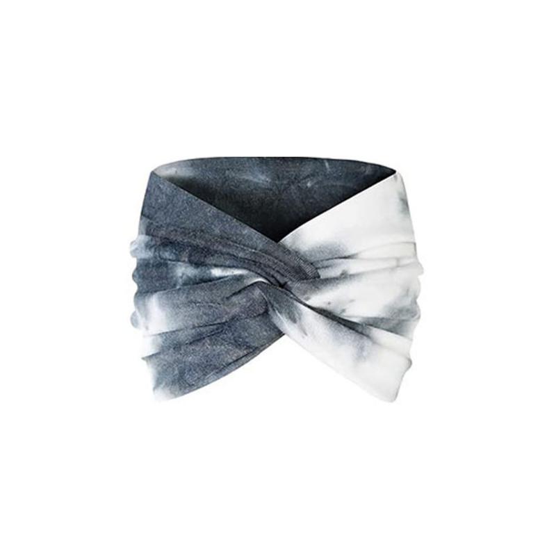 Yoga Sports Headband Elastic Non-slip Wide Headband Tie-dye Headband Exercise Running Sweat-absorbent Women's Headband