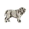 Neapolitan Mastiff, Mastino Napoletano I  - Silver-plated dog brooch, elegant pin, jacket lapel decoration by Art-Dog brand