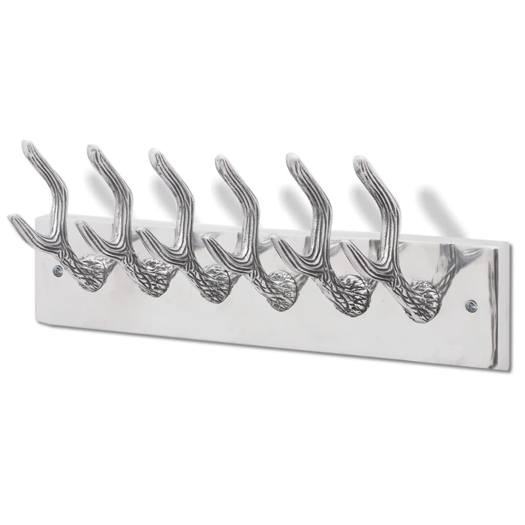 Aluminiowy Wieszak Ze Srebrnymi Haczykami