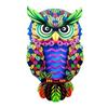 Metal Art Owl Wall Decor Colorful Iron Art Owl Sculpture 4 Colors Owls Hanging Ornament Pendant for Indoor Outdoor Home Garden