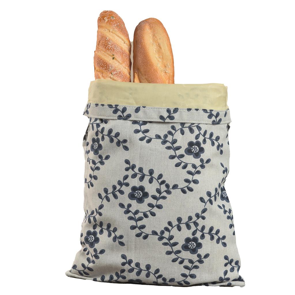 Reusable Fashion Cartoon Bread Shopping Bag with Organic Beeswax Cotton Linen for Homemade Sourdough Storage & Fresh Keeping