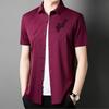 Летняя рубашка с коротким рукавом, бесшовная мужская футболка, быстросохнущая рубашка, поло с коротким рукавом, деловая мужская одежда