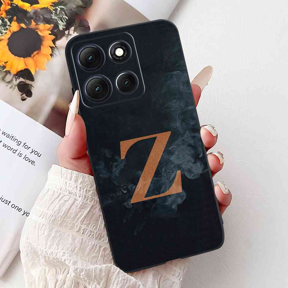 Горячий Чехол Для Motorola Moto G86 5G Буквы Короны A-Z Мягкий Силикон Черный ТПУ Чехол Для MOTO G86 XT2527-2 6.67" Защитный Чехол