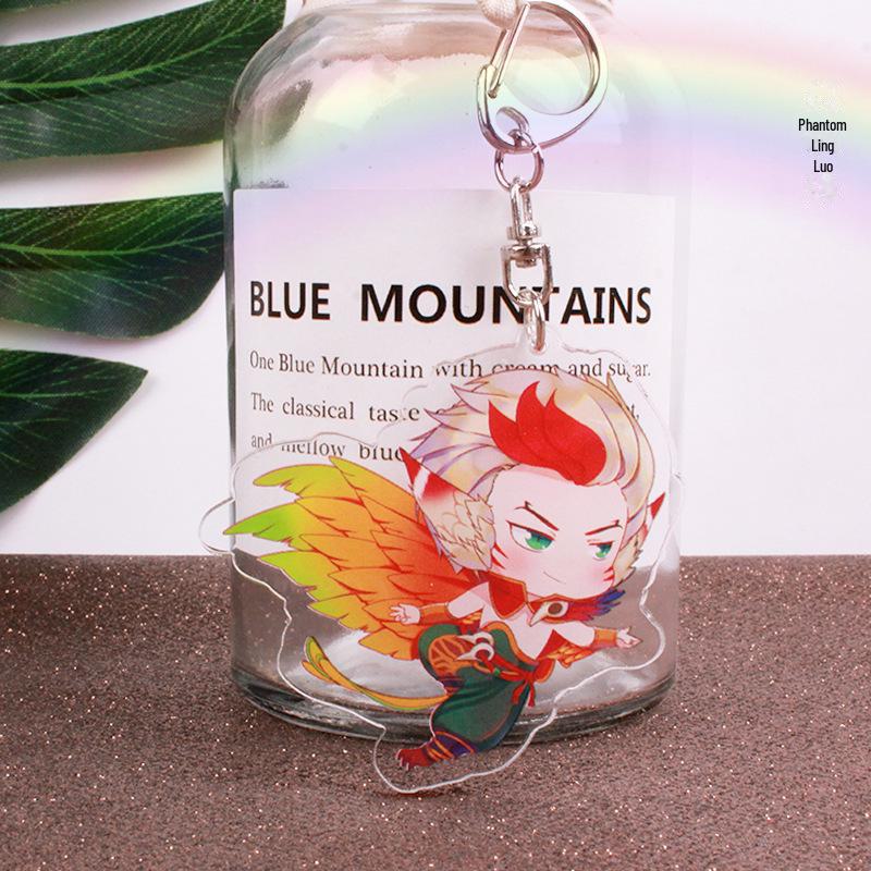 Аниме акриловый двухслойный сэндвич-подвесной брелок - Lualu Blind Monk Yasuo Comic Exhibition Accessories