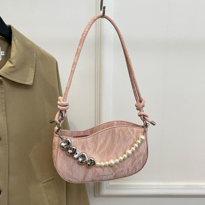 Модная женская сумка через плечо с ремешком из жемчуга и бисера для подарка, дизайнерские женские сумки и кошельки, сумки через плечо под мышкой