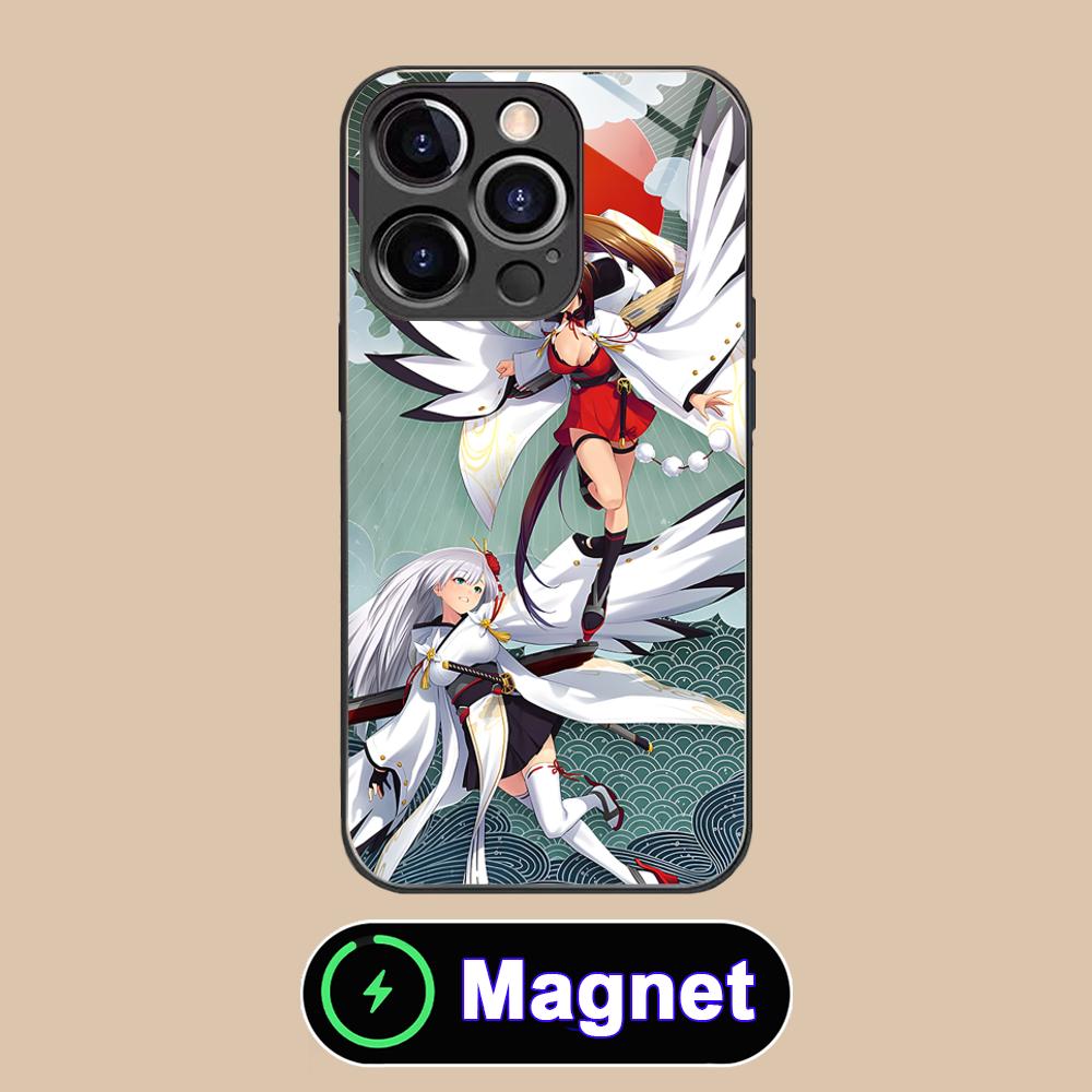 Чехол для телефона Azur Lane Shoukaku для iPhone 17 16 15 14 13 12 11 Air Pro Max Plus Mini Стеклянный чехол MagSafe