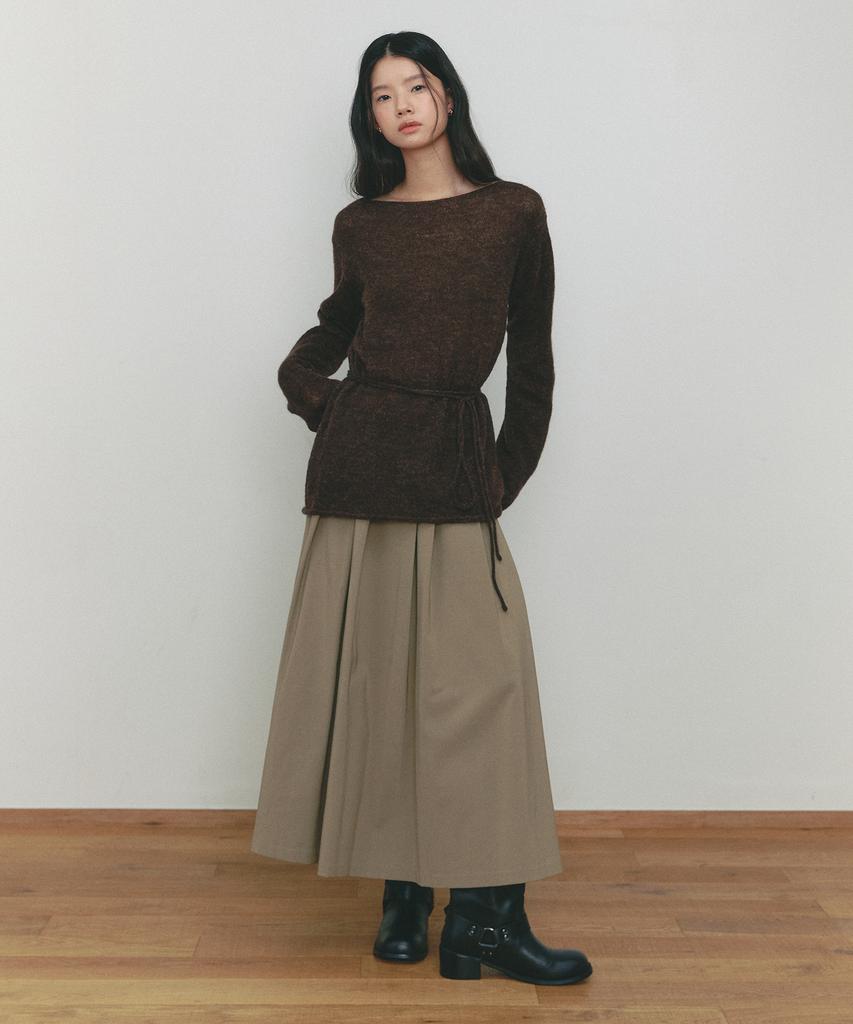 Ceme Classic Pleats Skirt(Be)