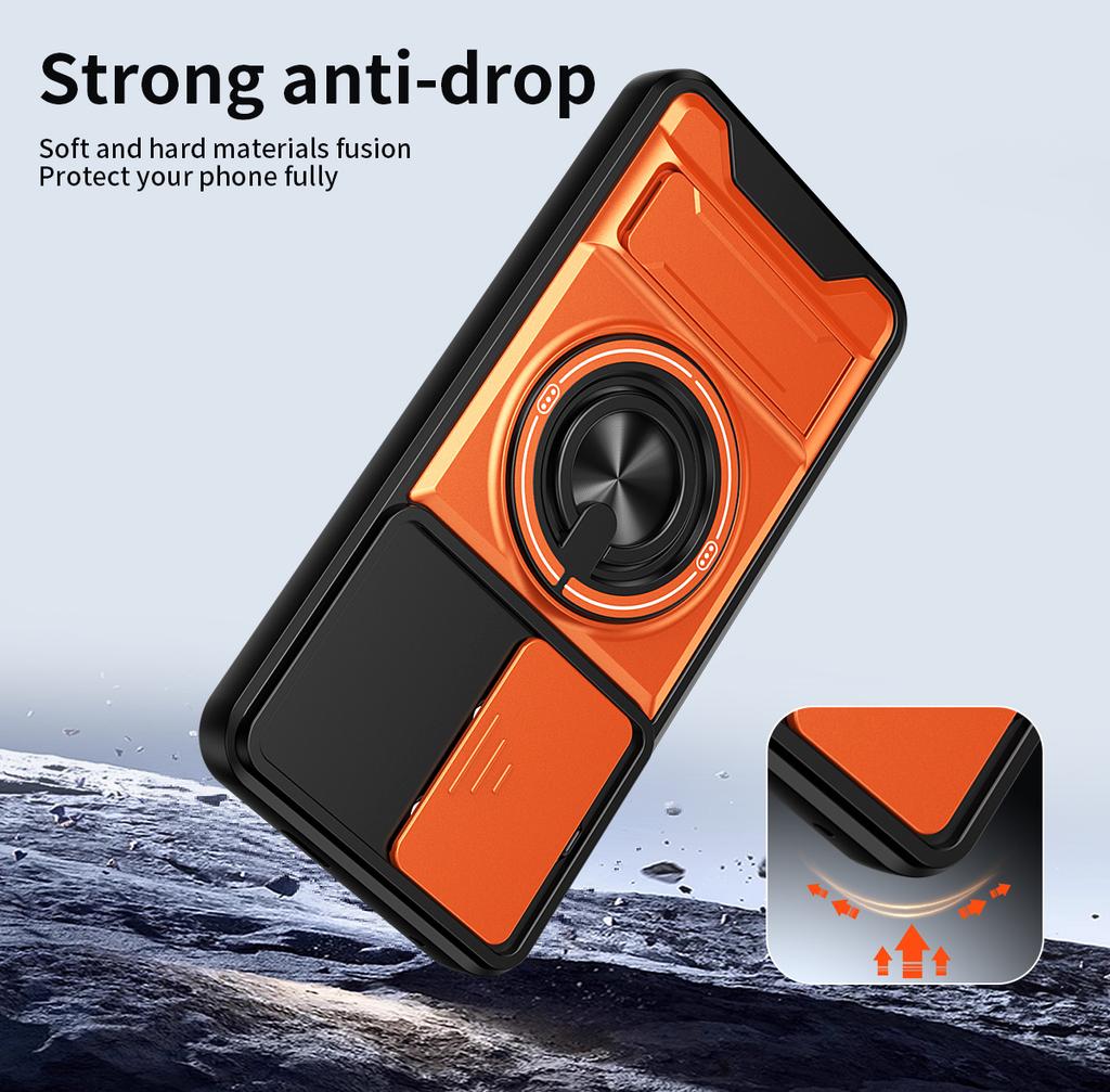 Ударопрочный Магнитный Чехол для Телефона для Xiaomi Poco X8 Pro Max X7 X6 Pro F8 Ultra Бронированный Жесткий Слайдер Защита Камеры Крышка с Подставкой