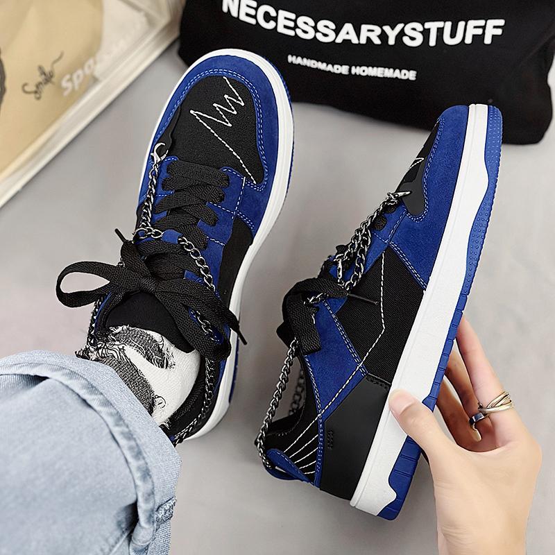 Осенние мужские дизайнерские кроссовки с цепочкой, удобные низкие мужские скейт-кеды, повседневные кроссовки на винтажной платформе для мужчин, zapatillas hombre