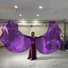 Танцевальный флаг с расширяемой палкой в ​​форме полукруга, яркий цвет, блестящая поверхность, костюмы для выступлений, реквизит, аксессуары, флаг похвалы