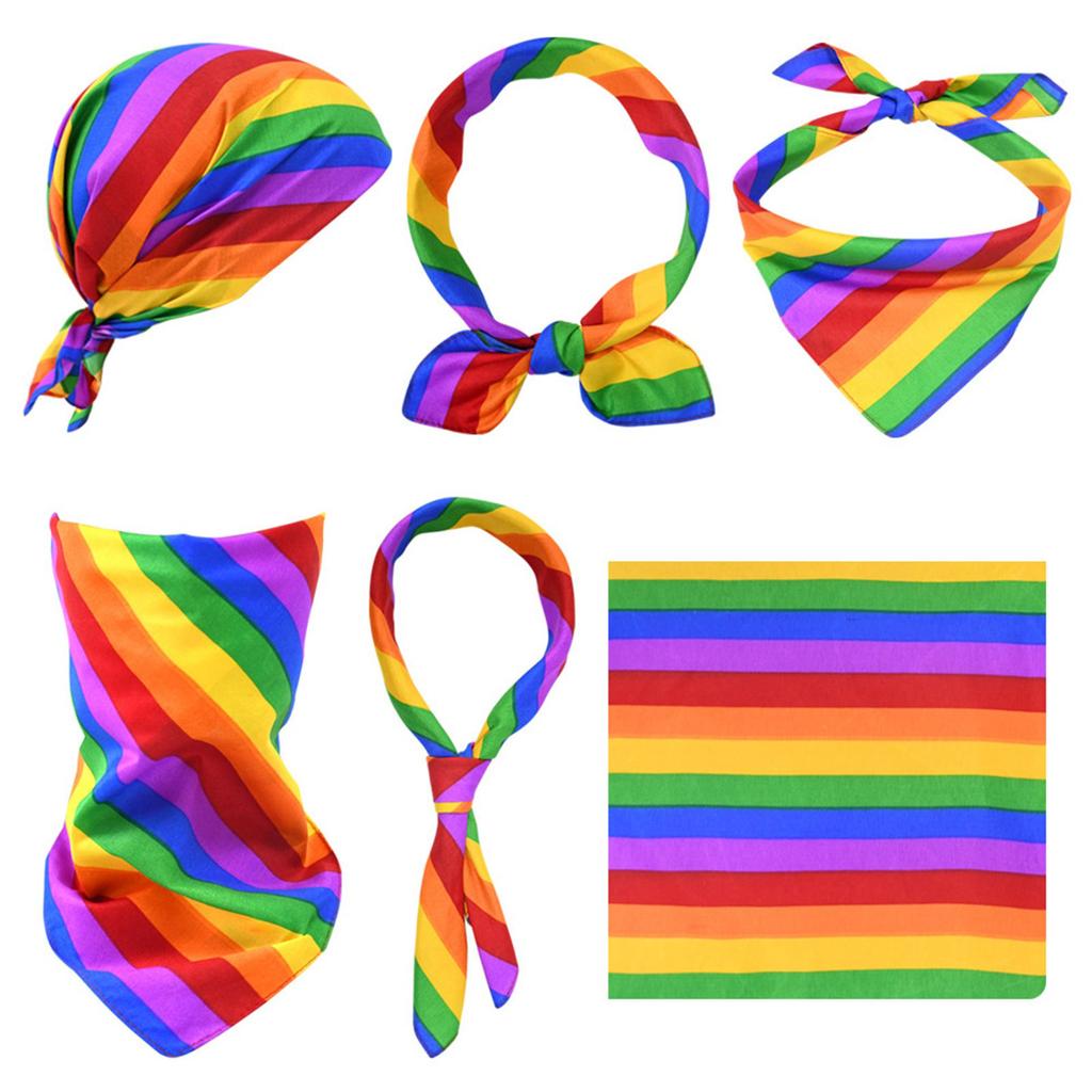 4Pcs Square Scarf Multifunctional Headscarves for Men and Women Soft Scarves Headwear for Music Festivals and Parties