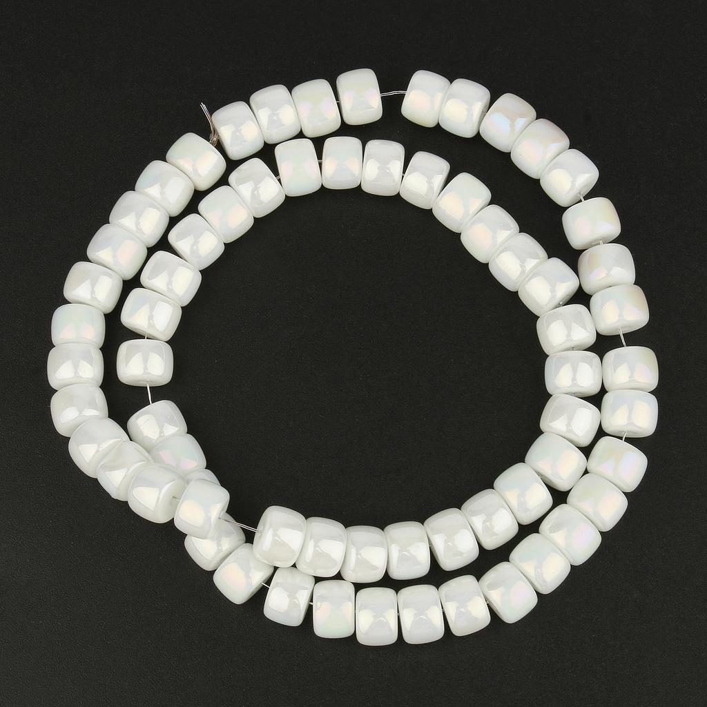 Natural AB Color Glass Crystal Multicolor Cylinder Beads For Handmade Diy Bracelet Jewelry 8x6mm