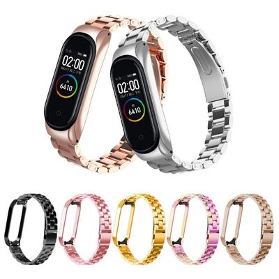 Модные браслеты для часов, сменный ремешок для Mi Band 7 6 5 4, миланская петля, стальной ремешок для наручных часов Xiaomi Mi Band 3 4