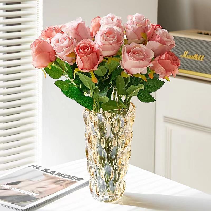 Rose Artificial Flower Bouquet For Table Decoration, Biomimetic Flowers For Living Room Decoration, Floral Art For Interior Design