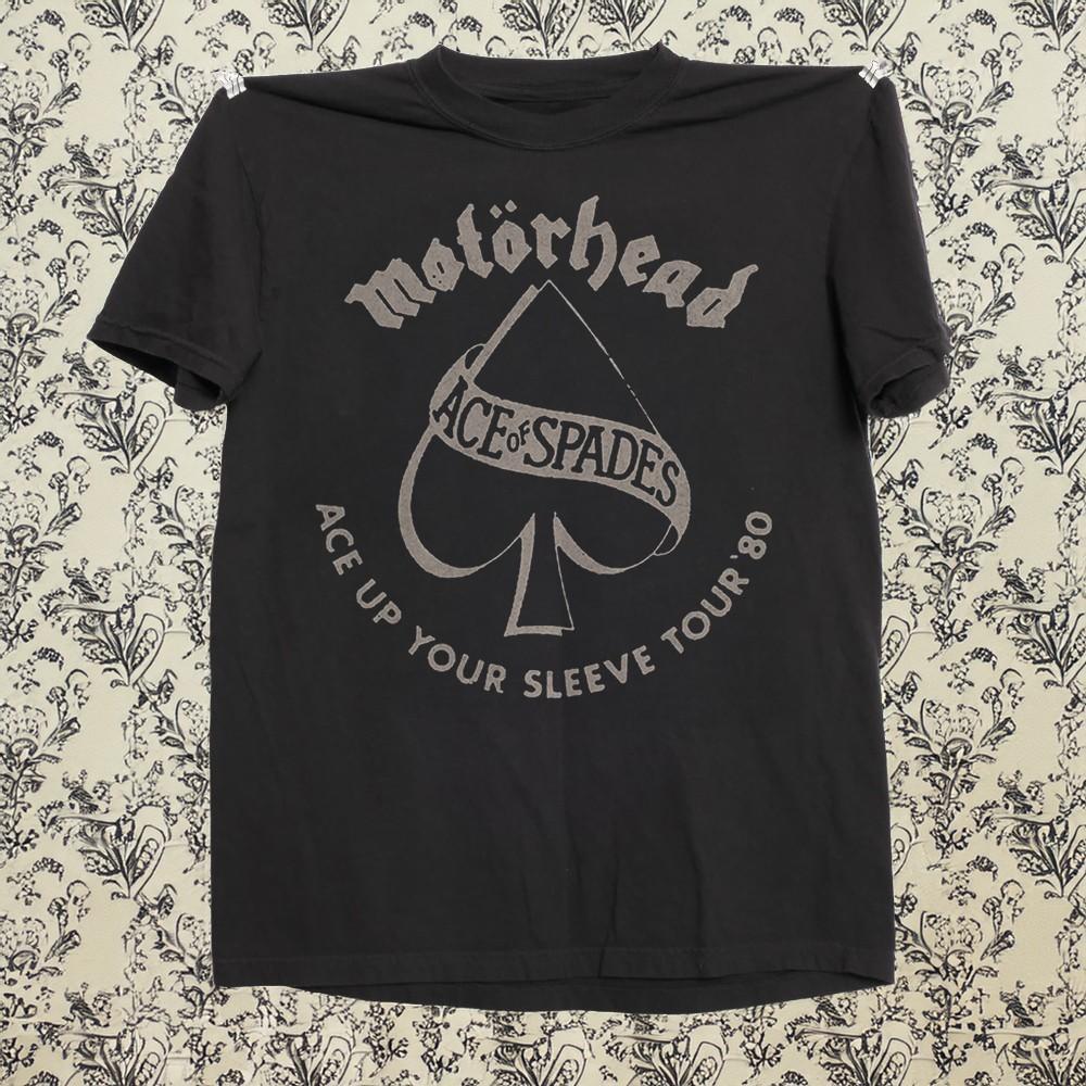 Motorhead Ace Up Your Sleeve Тур 80 Черная Хлопковая Футболка Размер S5XL Унисекс Футболка