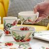 American Creative Vegetable Plate Garden Style Personality Ceramic Steak Pasta Plate Underglaze Color Salad Bowl Set