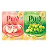 Kanro Pure Gummy Premium Fruit Assortment - White Peach & Muscat, 12 Packs