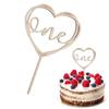 Wooden Cake Topper, Heart Shaped, for 1st Birthdays, Happy Birthday Cakes, and Cake Inserts. Perfect for Birthday Parties, Fruits, Candy, and L
