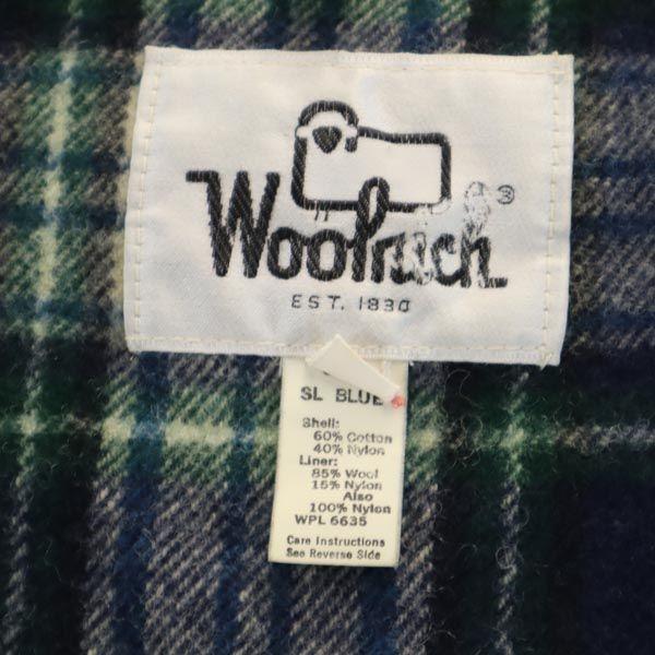 Woolrich Куртка с капюшоном с длинным рукавом 70-х годов, винтажная, из нейлоновой смеси, M, клетка на спине, мужская, б/у