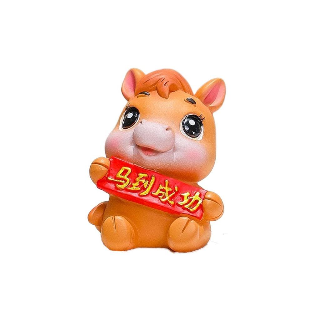 Resin Horse Figurines Chinese Style Horse Year Figurines Mascot Ornaments Horse Ornaments For Home