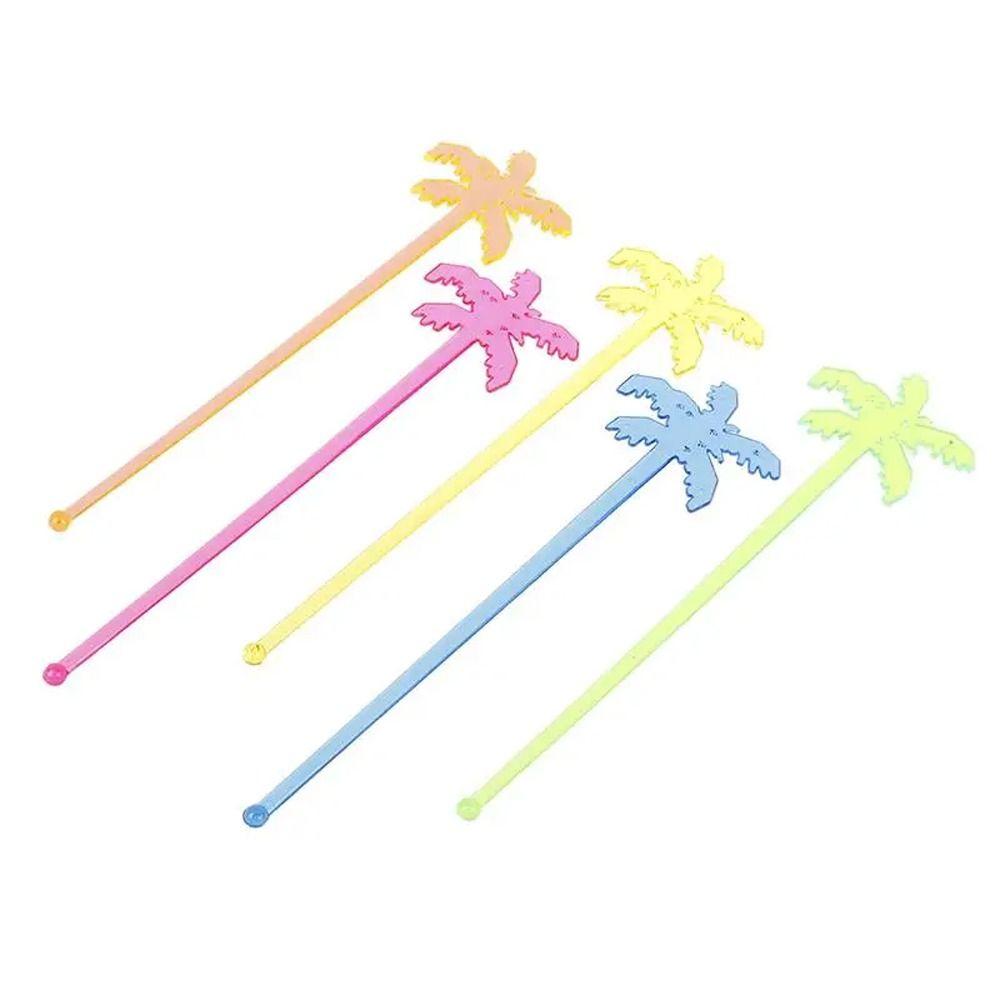 50pcs Colorful Coffee Beverage Stirrer Tropical Summer Juice Drink Stirrers Party Favors