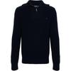 Polo Однотонный свитер прямого кроя с высоким воротом и молнией до середины для мужчин, темно-синий 710941101-001